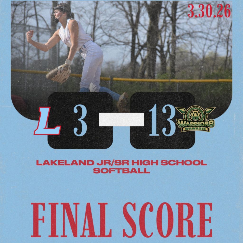 Lakeland softball falls to Wawasee 13-3